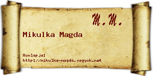 Mikulka Magda névjegykártya
